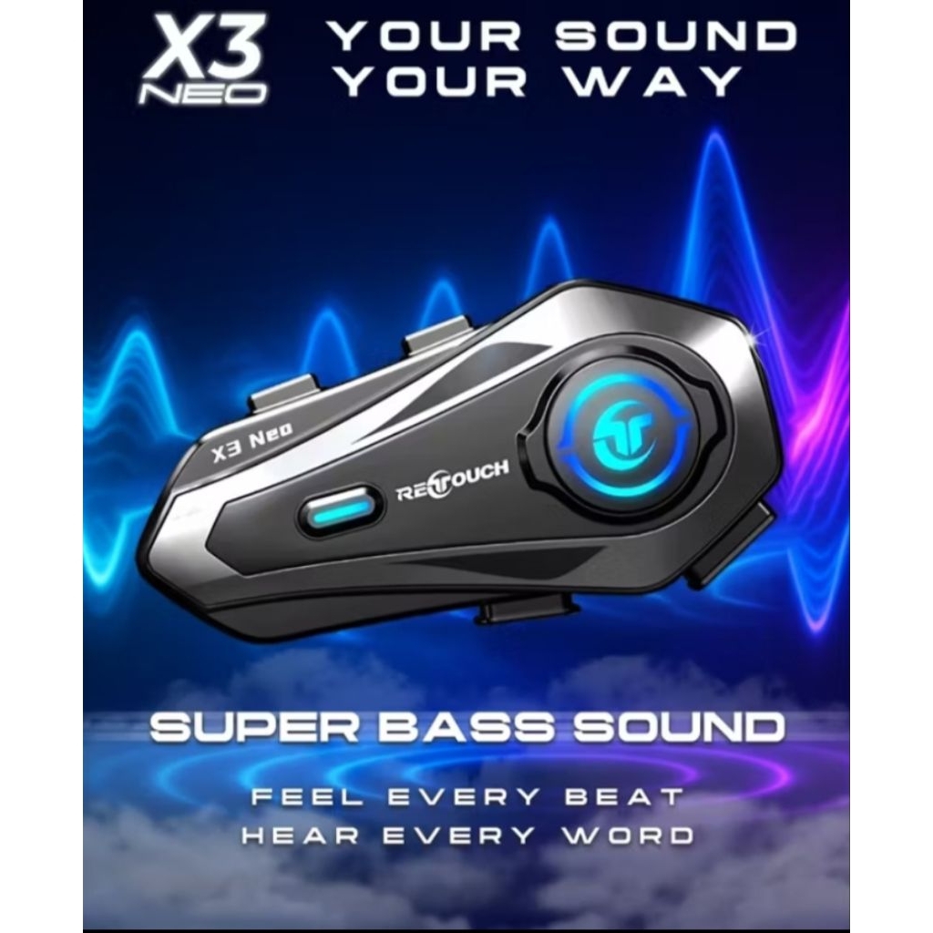 Jual INTERCOM RETOUCH X3NEO bluetooth helm | Shopee Indonesia