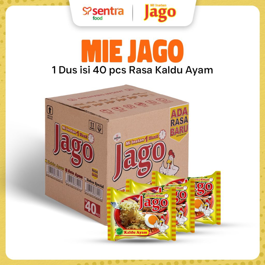 Jual MIE JAGO 1 DUS ISI 40 BUNGKUS RASA KALDU AYAM / RASA BAKSO SPESIAL ...