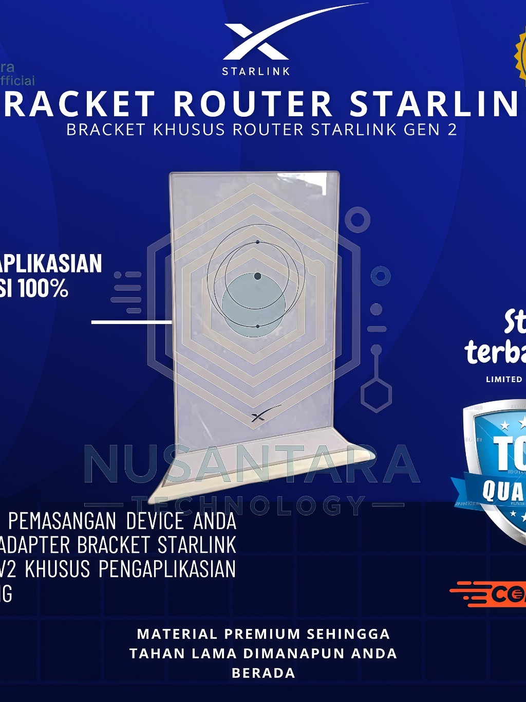 Jual STARLINK Router Bracket Adapter gen 2 | Wall Mount Bracket High ...
