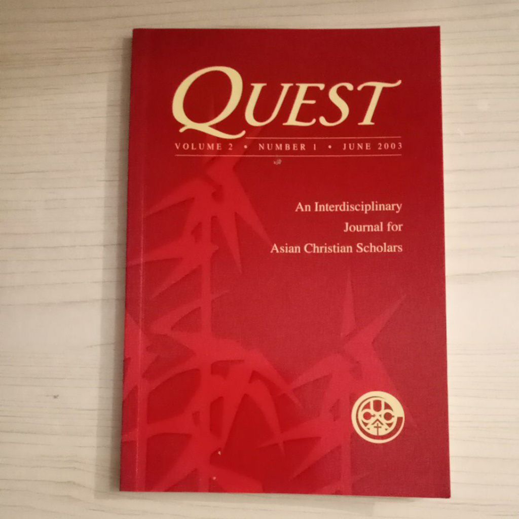 Jual BUKU QUEST VOLUME 2 NUMBER 1 JUNE 2003 AN INTERDISCIPLINARY ...