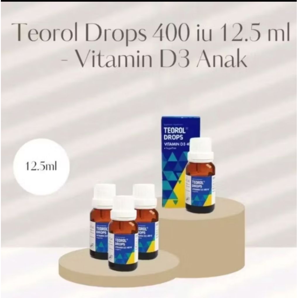 Jual TEOROL DROPS 12,5ML - vitamin D3 teorol drops vitamin D3 400 IU ...