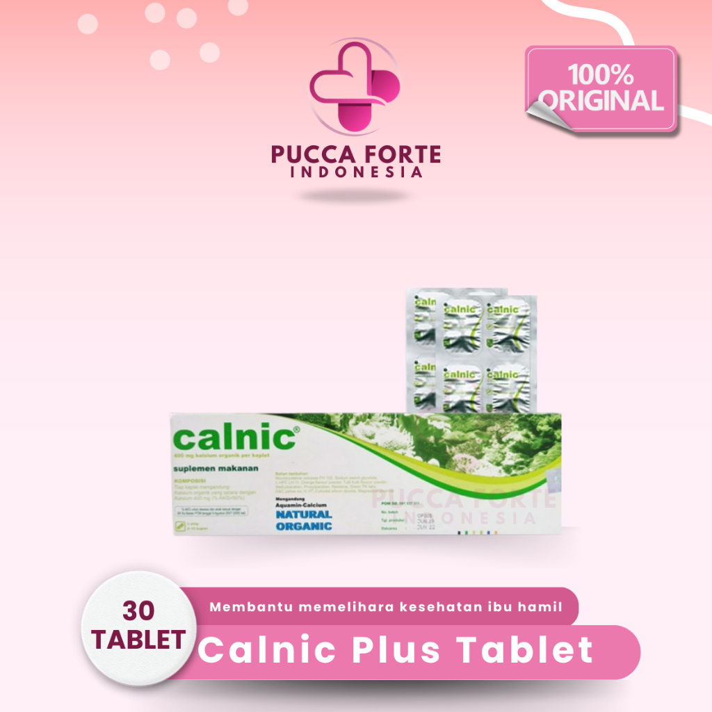 Jual Calnic Plus Tablet - Suplemen Makanan Kalsium & Vitamin D3 untuk ...