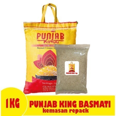 Jual Beras Punjab King Beras Basmati Kemasan Repack 1KG | Shopee Indonesia