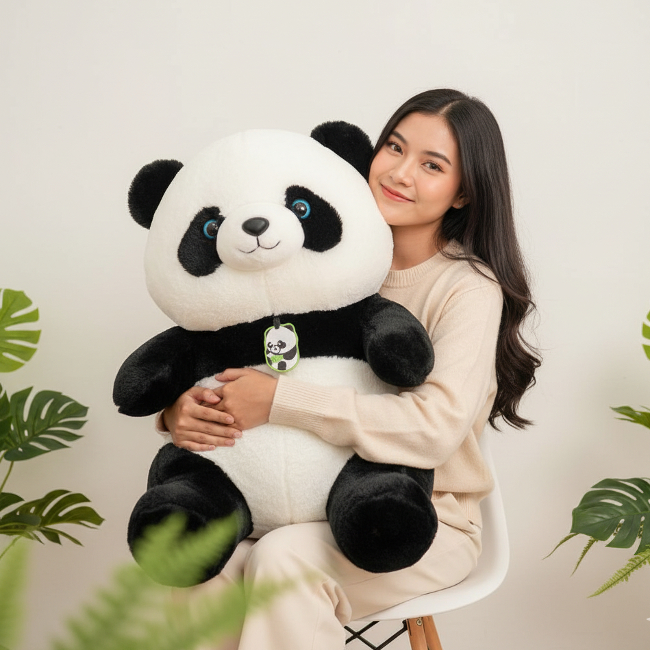 Jual Grosir Boneka Panda Premium Pakai Liontin Panda Bahan Rasfur ...