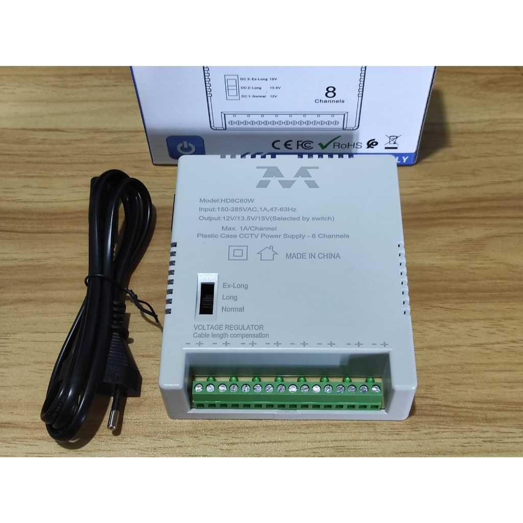 Jual Power Supply CCTV VIEW MAGIC (VM) 8 PORT Adaptor Switching 8 ch ...