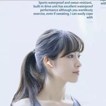 HA Headset TWS Hifi V8 Earphone Handsfree Keren Transparan Bening Bluetooth Wireless Air31