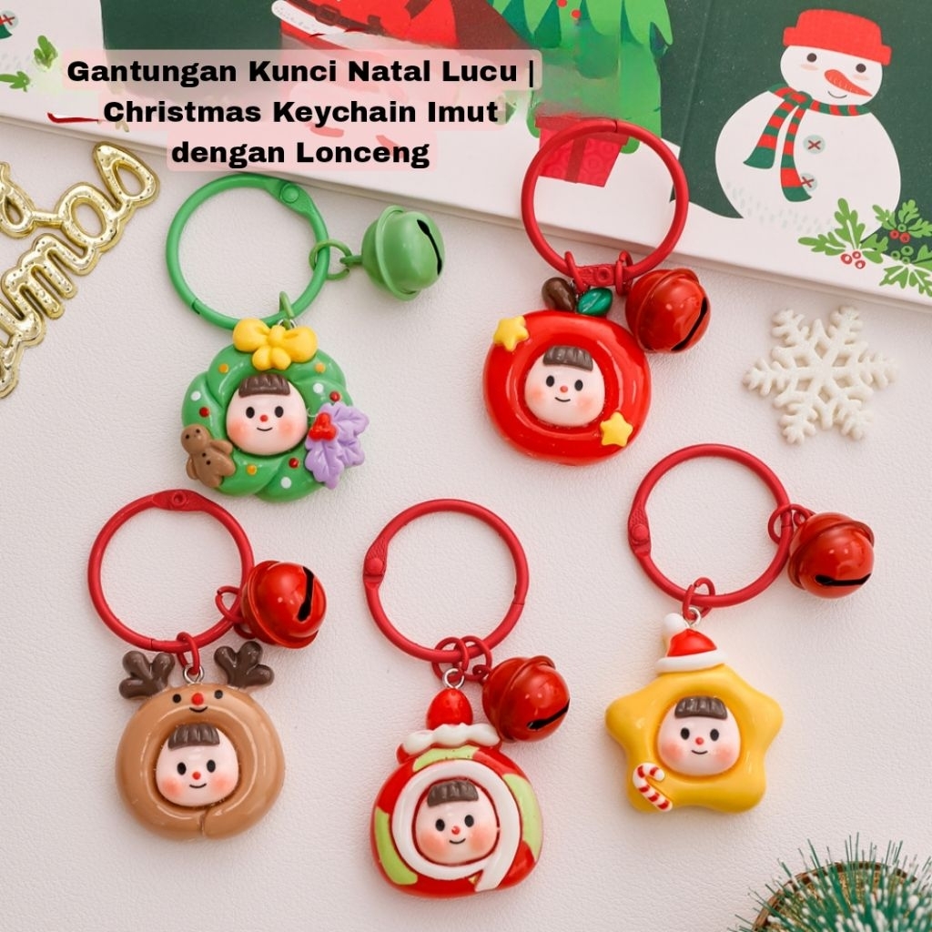 Jual Gantungan Kunci Natal Lucu | Christmas Keychain Imut Dengan ...