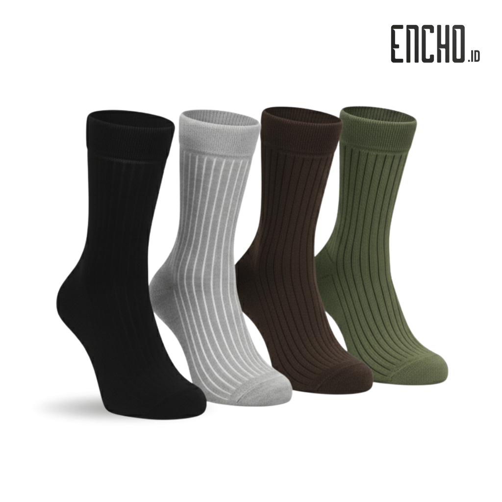 Jual ENCHO Kaos Kaki Panjang Retro Polos Basic | Shopee Indonesia