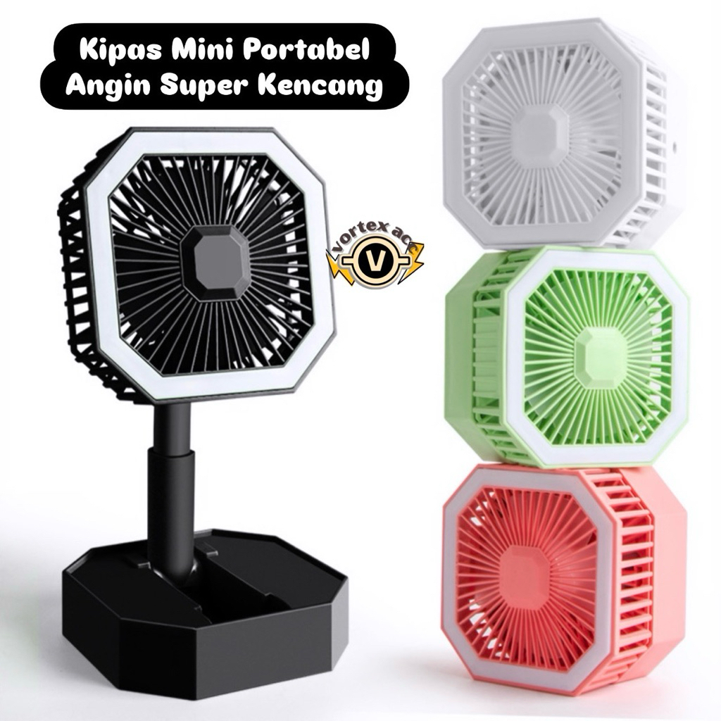 Jual Kipas Angin Lipat Super Kencang Dilengkapi lampu LED Portable Fan ...