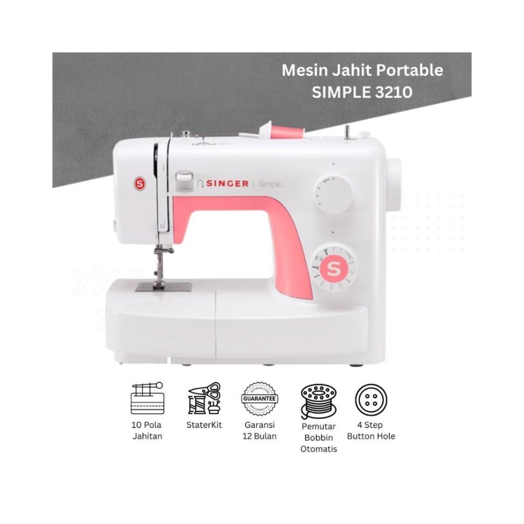 Jual SINGER Simple 3210 - Mesin Jahit Portabel Simpel | Shopee Indonesia