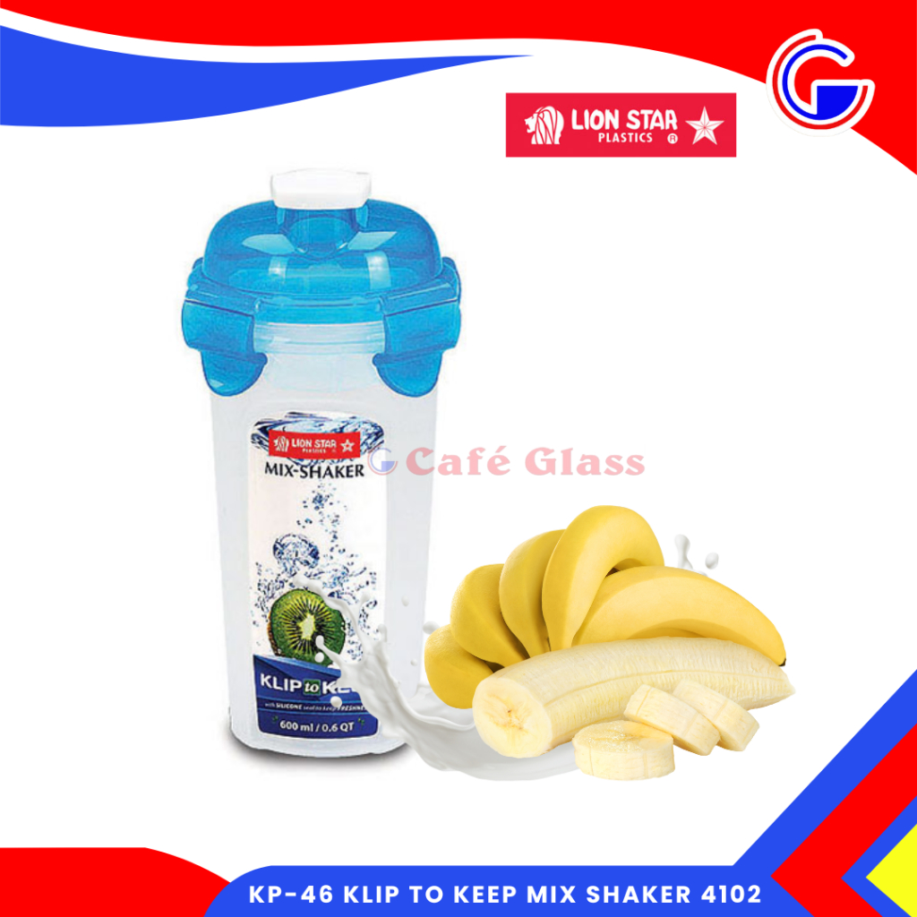 Botol Protein Shaker 600ml Lion Star KP46 - Botol Minum Gym Klip To Keep Mix Anti Tumpah Rapat
