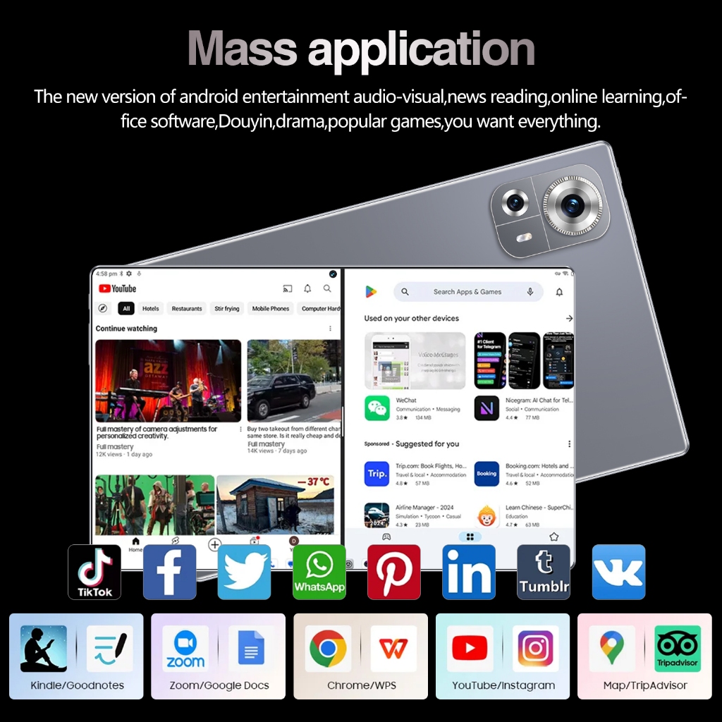Jual Tablet murah baru PadPro RAM 12GB+512GB untuk pembelajaran dan ...