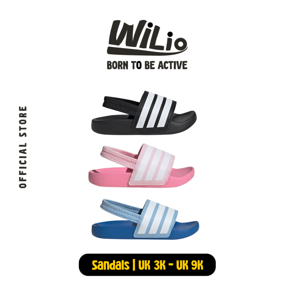 Jual ADIDAS Adilette Estrap Slides I JR5326 JR5327 - Sepatu Sandal Anak ...