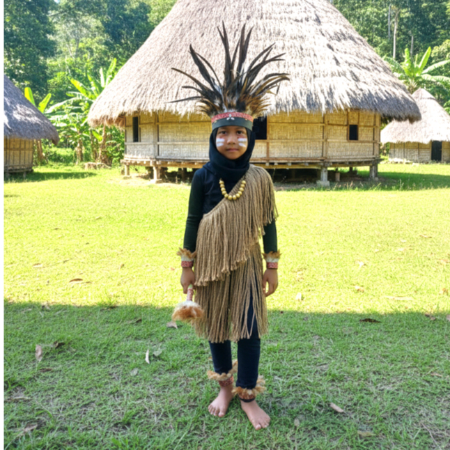 Jual pakaian adat rok rumbai goni tari papua | Shopee Indonesia