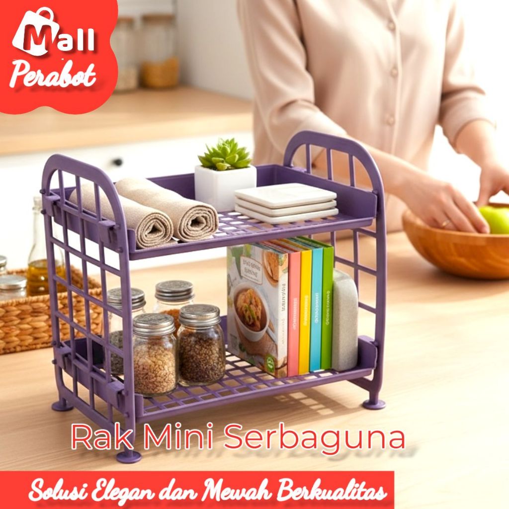 Jual Mall Perabot | Rak Mini 2 Susun Plastik Tingkat Penyimpanan ...