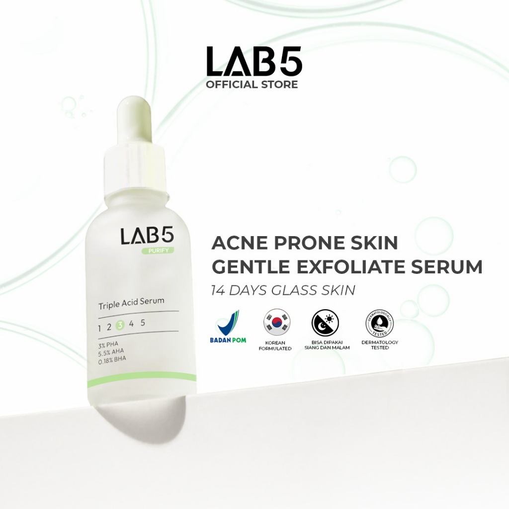 Jual LAB5 3x Triple Acid Serum - Acne Peeling Gentle Serum Glass Skin ...