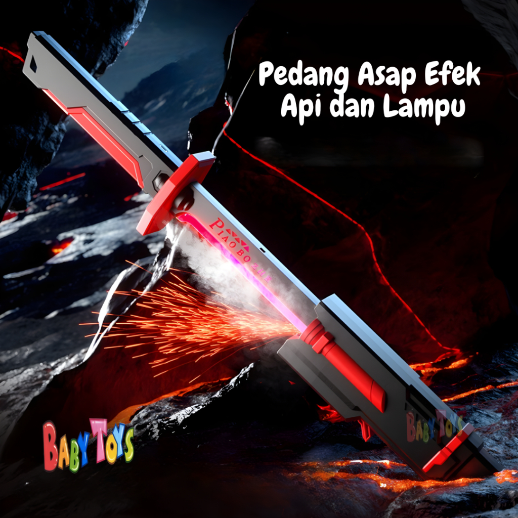 Jual BabyToys Mainan Pedang Percikan Api Asap Lampu Pedang Pedangan ...