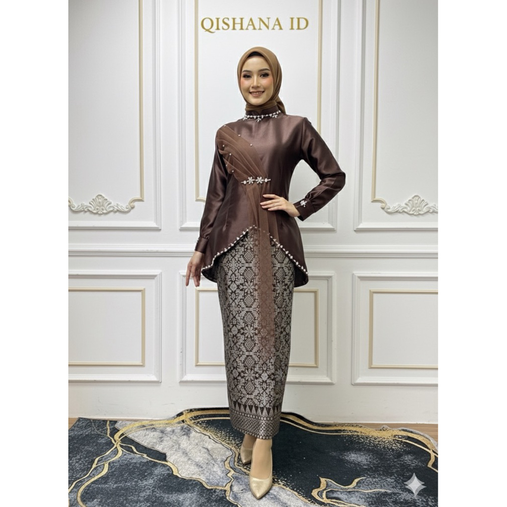 Jual Elvira One Set Rok Songket Kurung Melayu | Shopee Indonesia