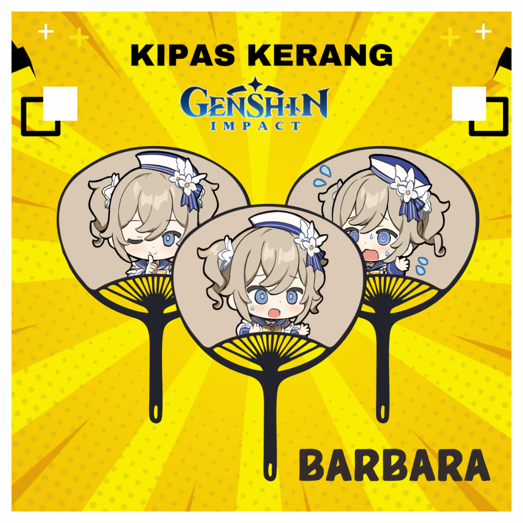 Jual Kipas Kerang Barbara Genshin Impact | Shell Fan Merch Barbara ...