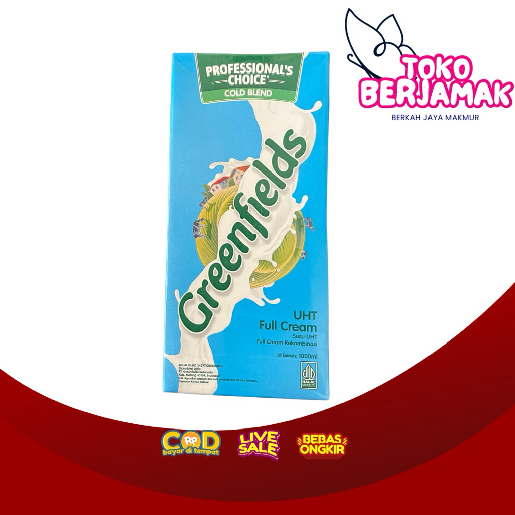Jual Greenfields UHT 1000L Promo Expired panjang | Shopee Indonesia