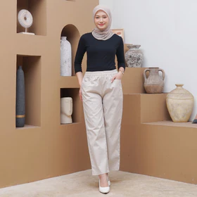 Long Pents Celana Wanita Panjang Korean Style Casual Haruka Long Pants Celana Korean Cotton