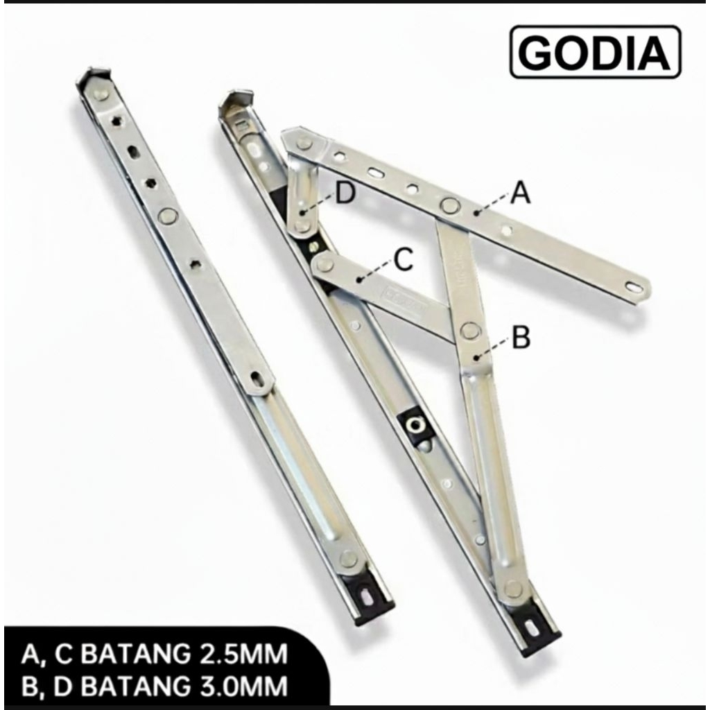 Engsel harga 2 pcs casement stainless jendela Aluminium 8-20 inch harga 2 pcs