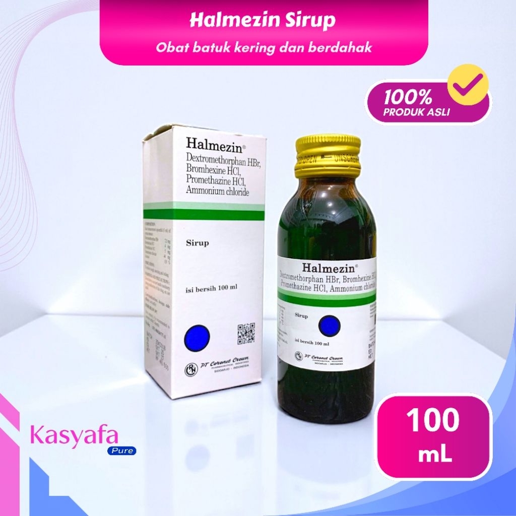 Jual Kasyafa Pure | Halmezin Sirup 100mL - Obat Batuk Dahak dan Kering ...