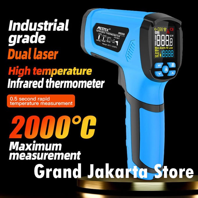 Jual Infrared Thermometer -40~2000°C Dual Laser IR Gun Mestek IR05B ...