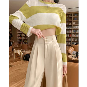 Celana Loose Pants PREMIUM Celana Kulot Anti Kusut Celana Higwhaist Korean Style Double Kancing
