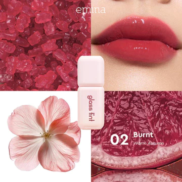 EMINA Glass Tint Lip Tint Korea Glossy Ombre Tahan 12 Jam Ringan Longlasting Transferproof SPF