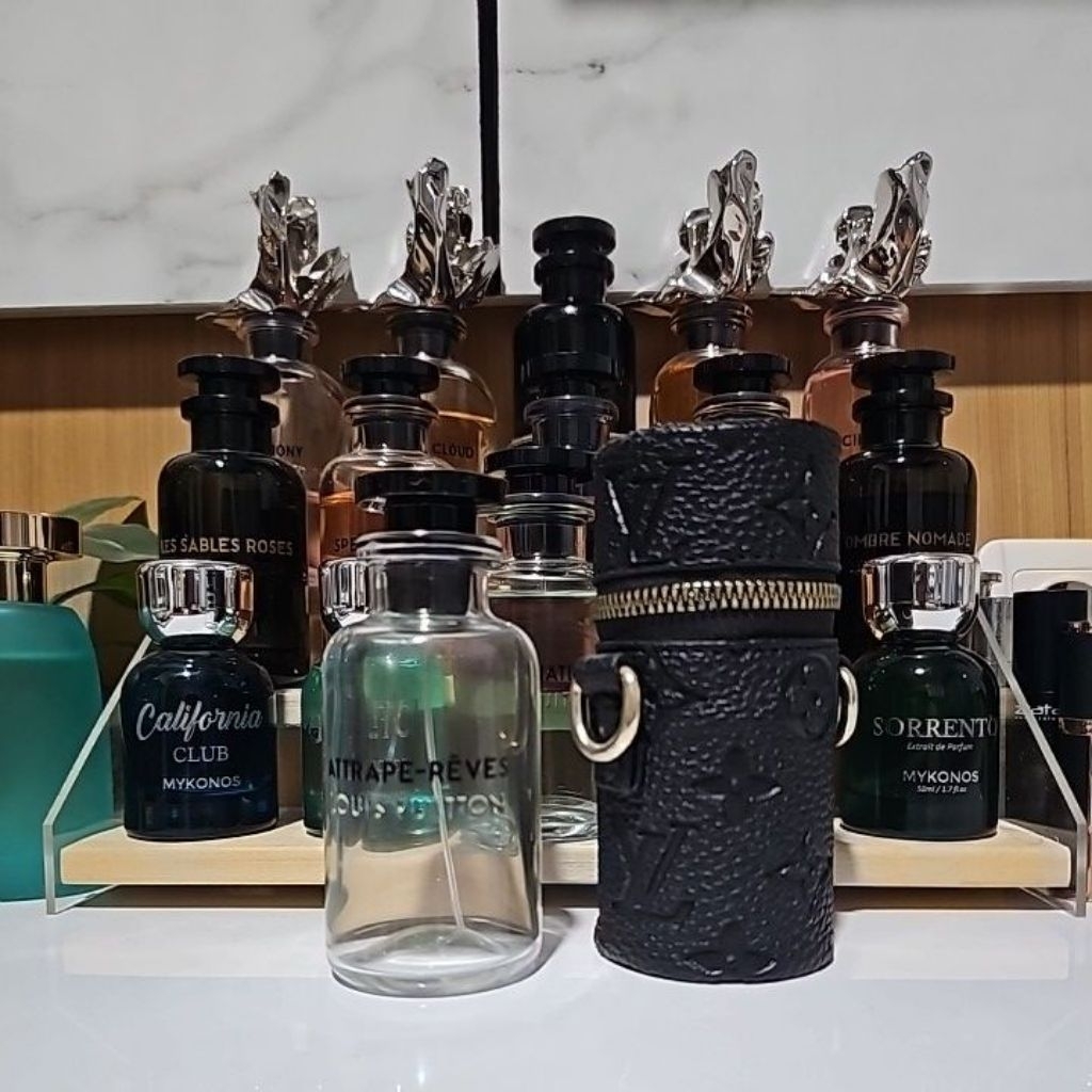 Jual botol parfum LV atrape reves ( kosong, free pouch home made dan ...