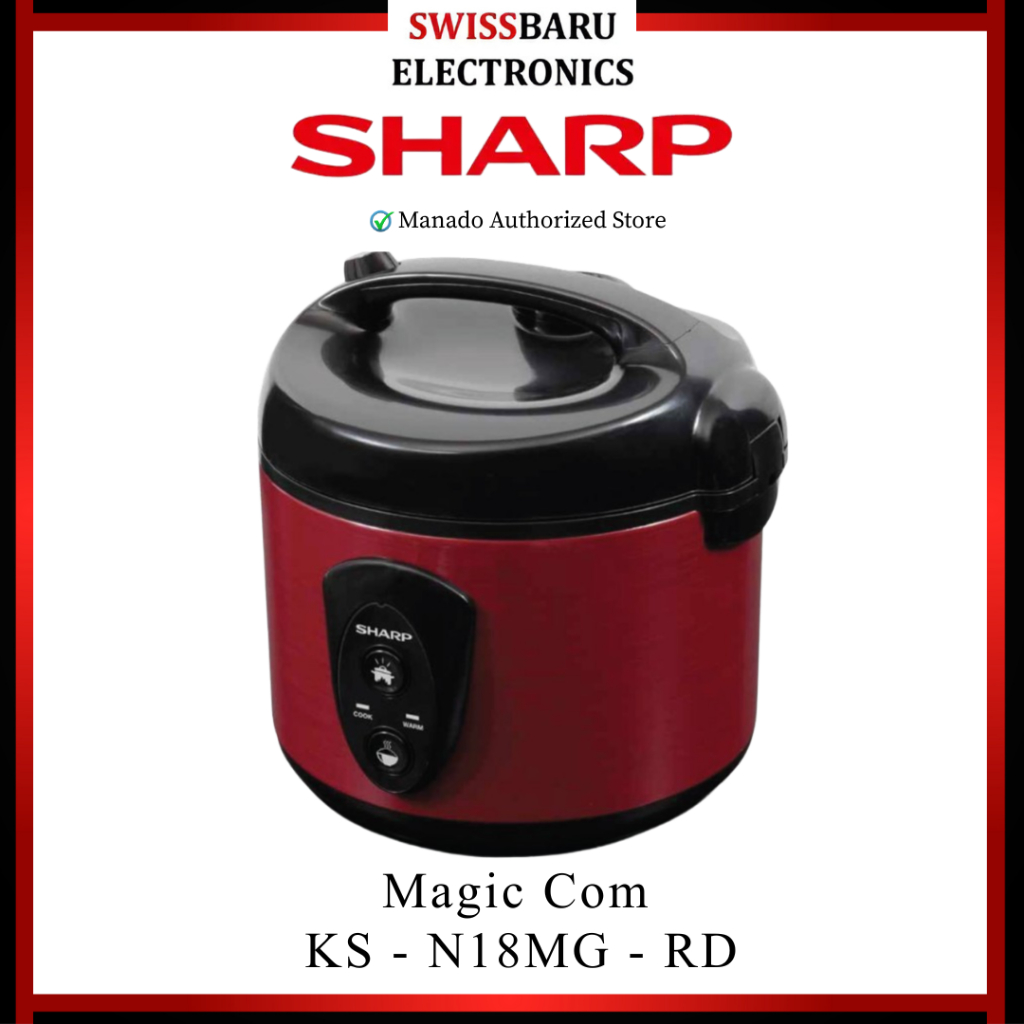 Jual SHARP RICE COOKER / MAGIC COM 1.8 Liter, KS - N18MG - RD | Shopee ...