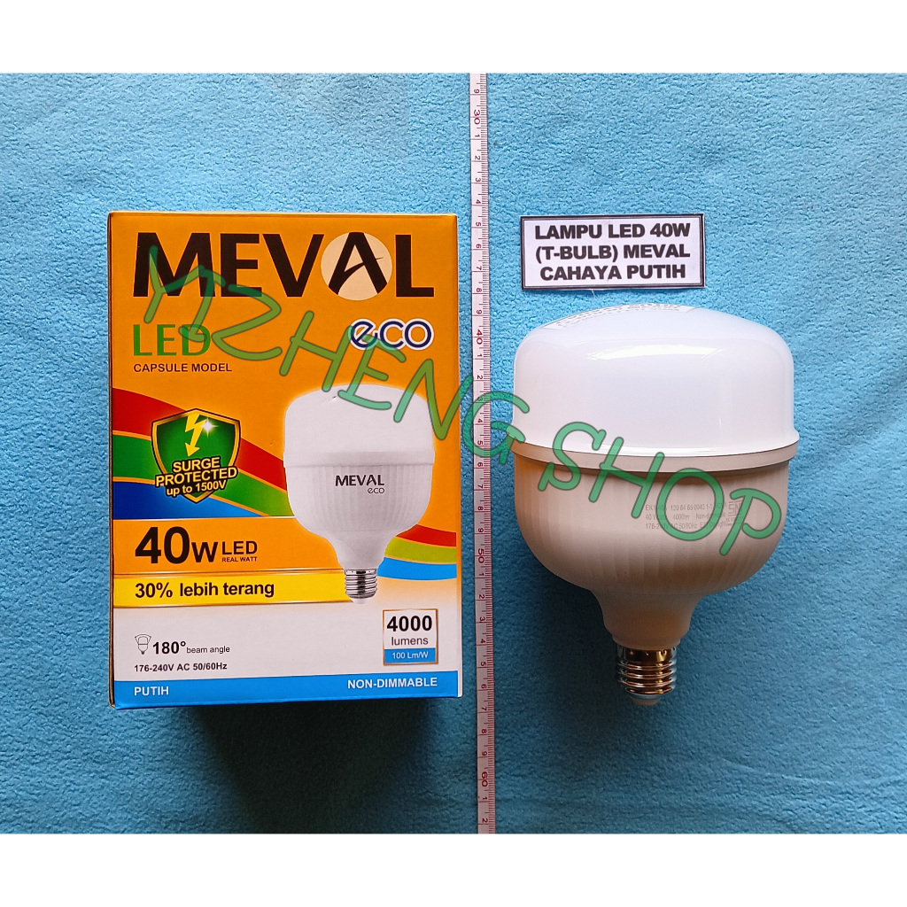 Jual LAMPU LED 40W (T-BULB) MEVAL CAHAYA PUTIH | Shopee Indonesia