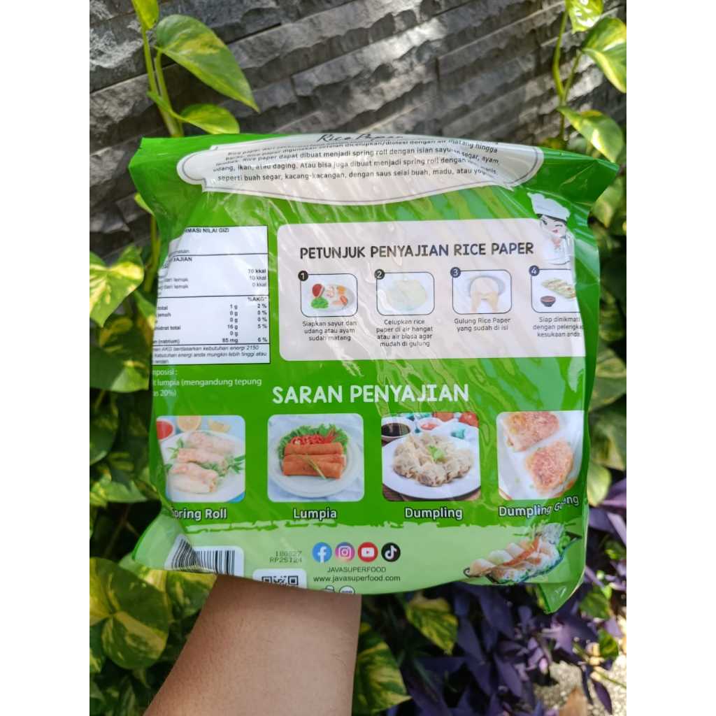 Jual Java Superfood Rice Paper Bentuk Bulat dan Kotak (isi 50pcs ...