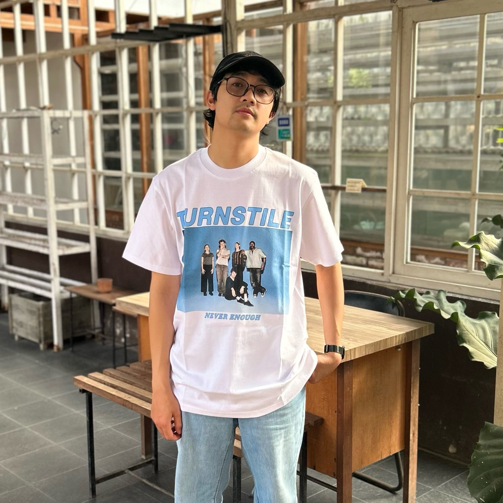 Jual TURNSTILE - NEVER ENOUGH TSHIRT WHITE | KAOS BAND | Shopee