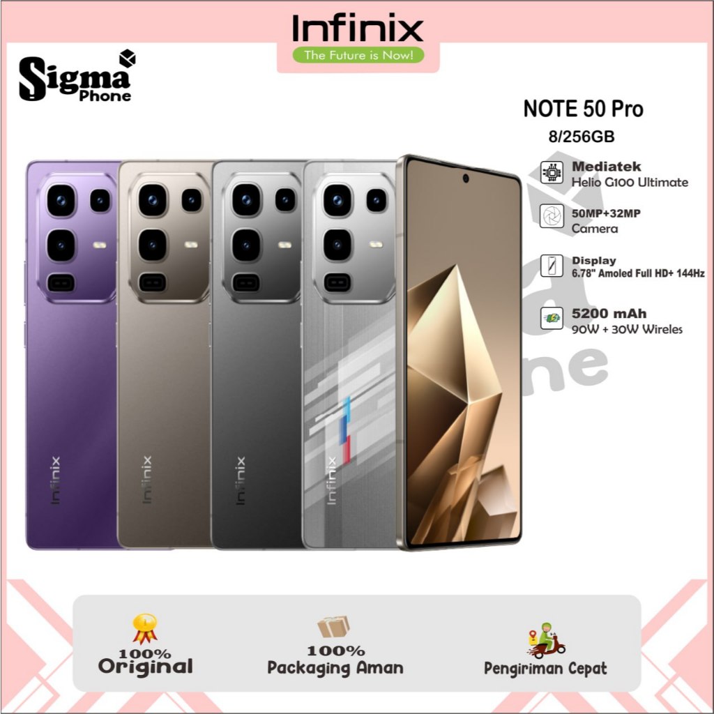 Jual INFINIX Note 50 Pro 8/256GB ( +8GB Extended RAM ) Garansi Resmi ...