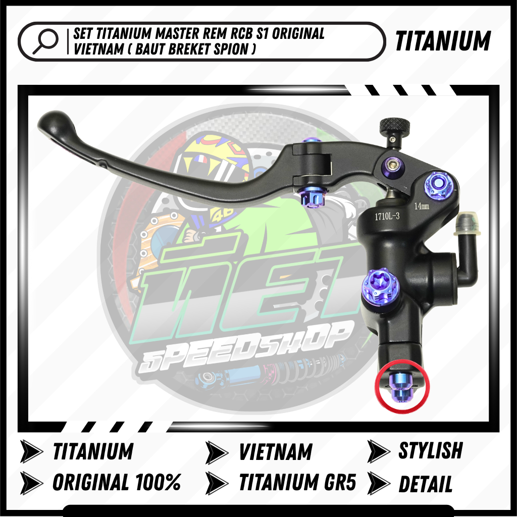 Jual Set Baut Titanium Breket Master Rem & Handle Rem / Kopling RCB S1 ...