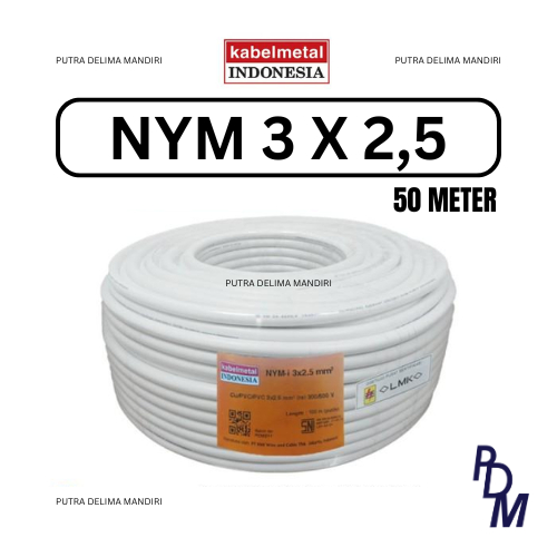 Jual Kabel NYM 3x2.5 mm 50 Meter Roll KABELMETAL INDONESIA - Kawat ...