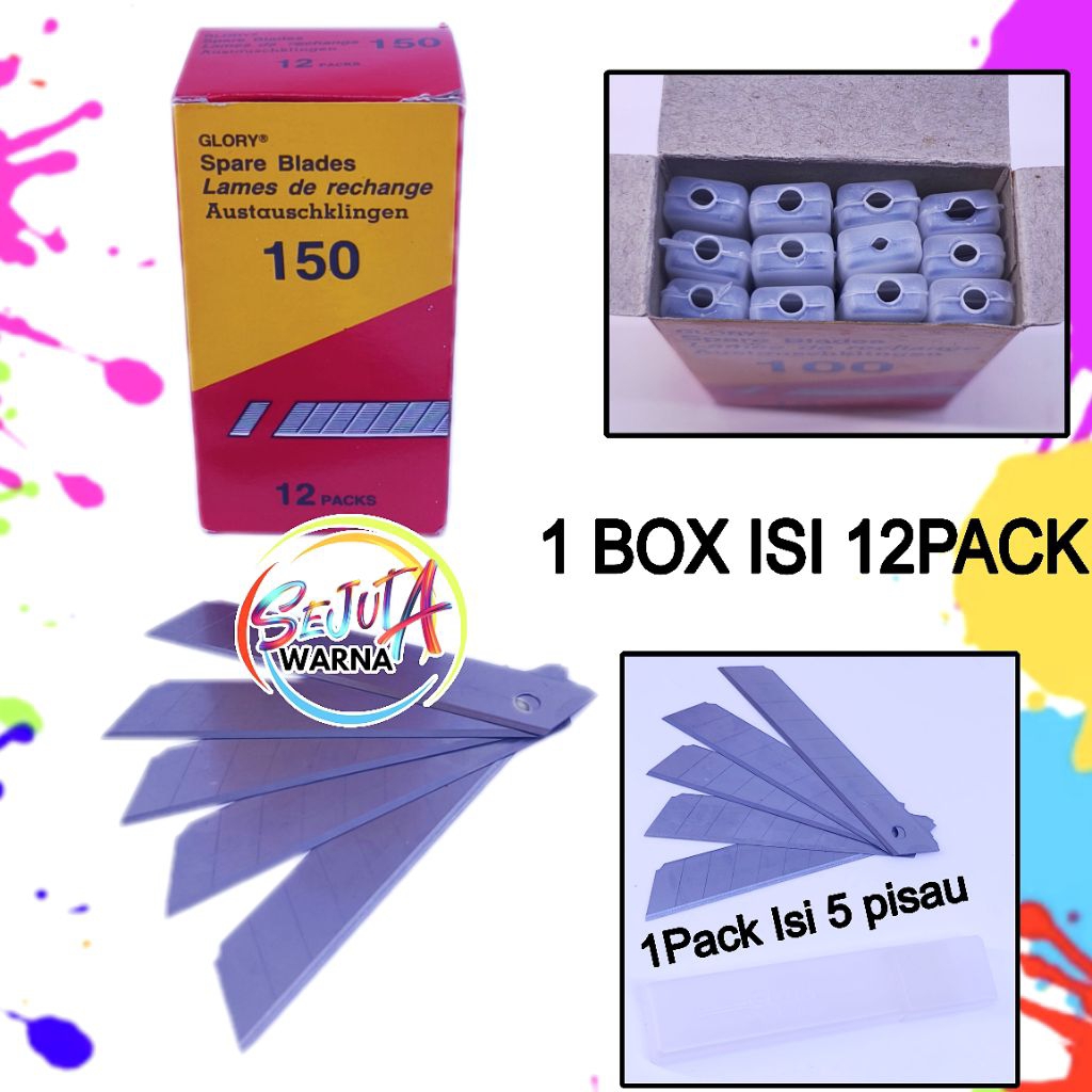 Jual ISI CUTTER BESAR 150 1BOX 12PACK | Shopee Indonesia