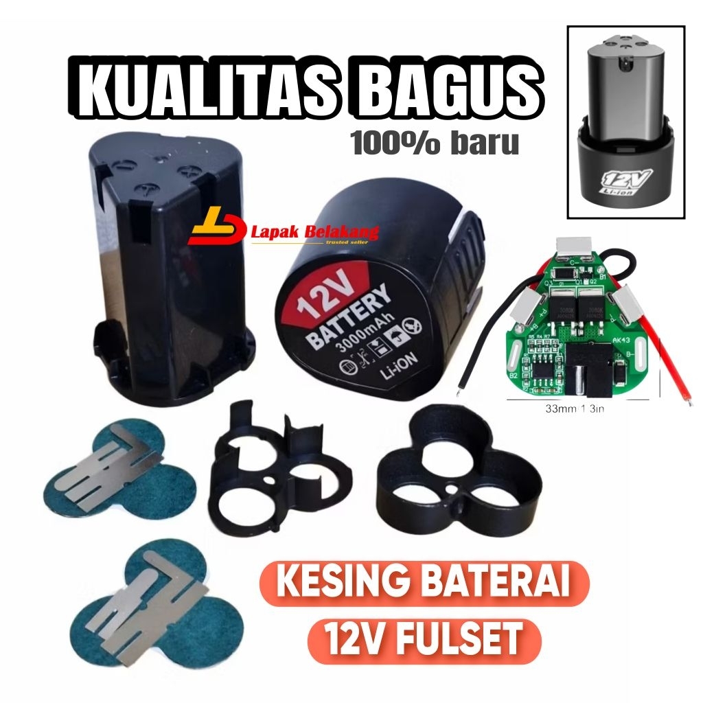 Jual Casing Baterai 12 Volt Universal Bisa Untuk Berbagai Merek Bor 12V ...