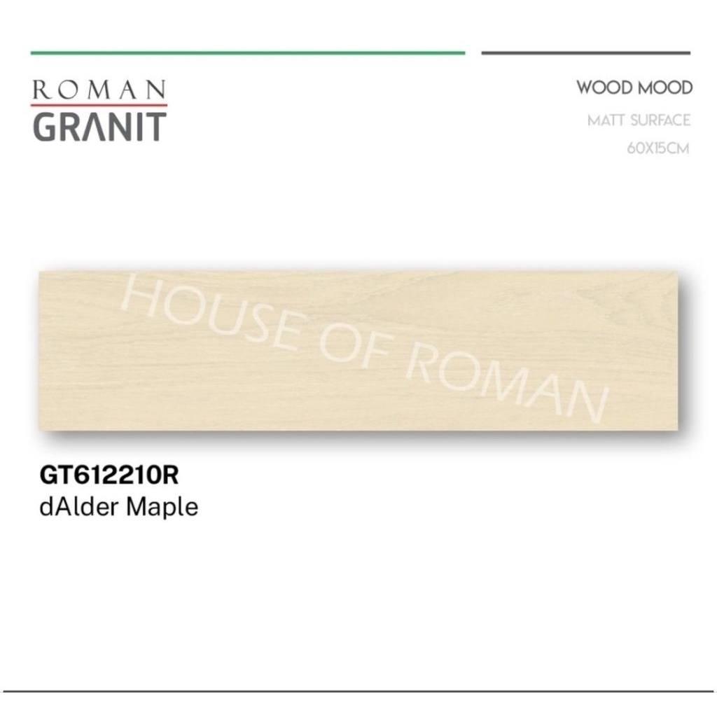 Jual Roman Granit 60x15 Wood MoodMotif : GT612210R dAlder Maple ...