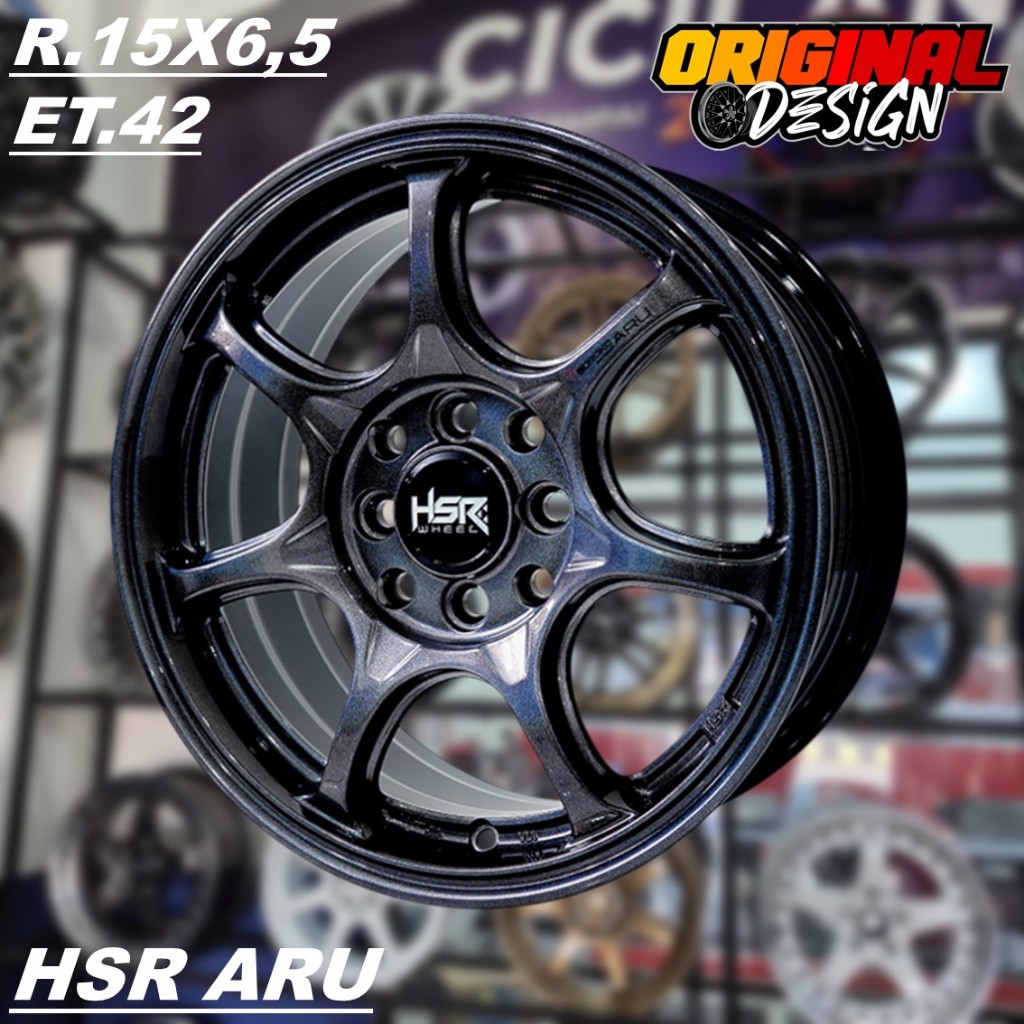 Jual Velg Mobil HSR ARU R15 Model Terbaru Ring 15 Lubang 4 Warna Galaxi ...