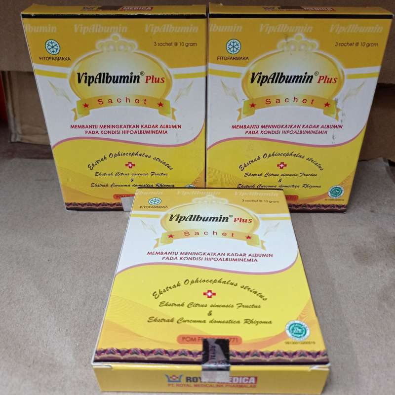 Jual VIPALBUMIN PLUS 3 sachet @ 10gr - vip albumin sachet hipo albumin ...