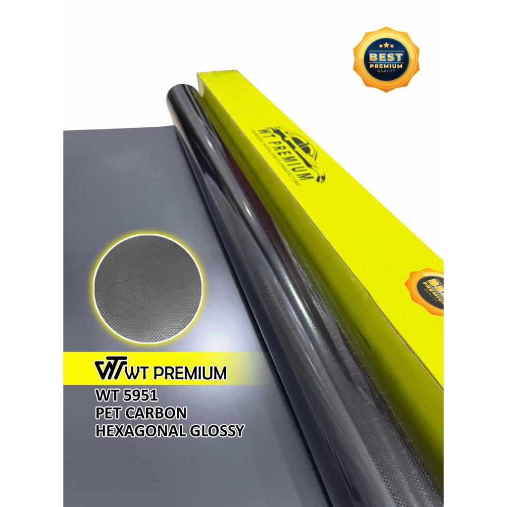 Jual Sticker Carbon Pet Hexagonal Glossy Stiker Karbon Premium L50cm x ...