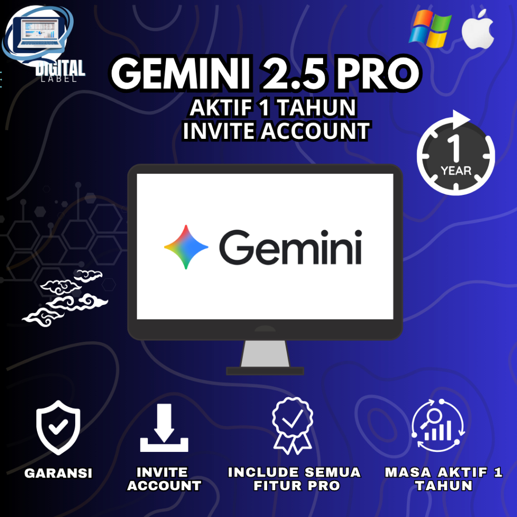 Jual GEMINI 2,5 AI PRO PRIVATE 1 TAHUN | Shopee Indonesia