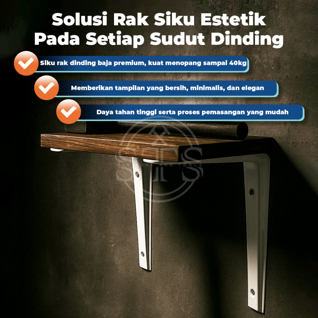 Jual Siku Rak Dinding Besi [[ OWNER]] L Putih Siku Penyanggah Satuan ...
