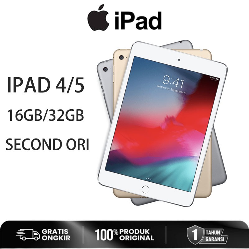 Jual (COD)APPLE IPAD GENERASI 4 5 32 GB - 128 GB WIFI ONLY BERGARANSI ...