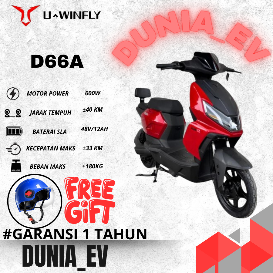 Jual SEPEDA LISTRIK U-WINFLY D66A TERBARU DAN MURAH GARANSI RESMI 1 ...