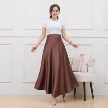 Rok Flare Wanita Rok Lilit Tali Kondangan Wisuda Bawahan Satin Valvet Instan