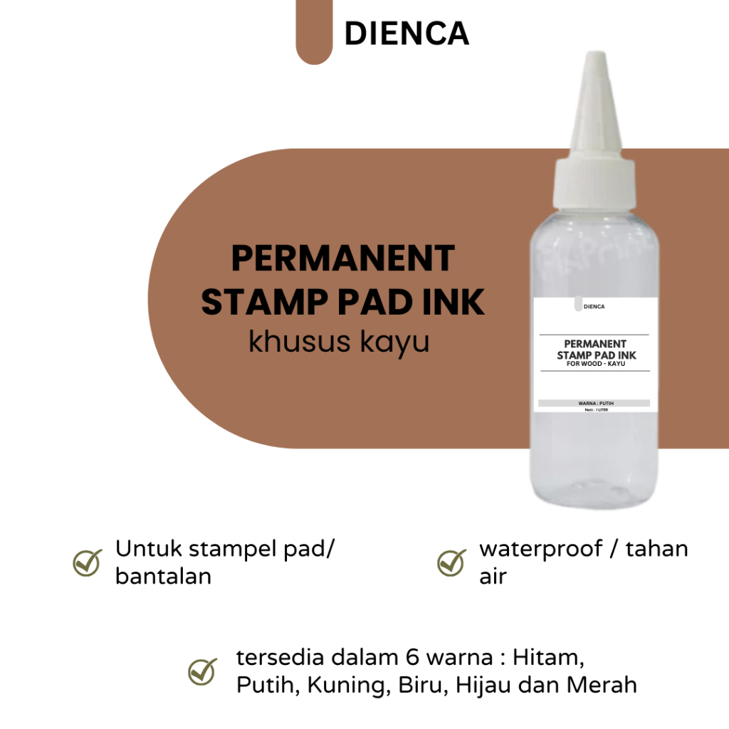 Jual Dienca Permanent Stamp Pad Ink for Wood / Kayu 100ml | Shopee ...